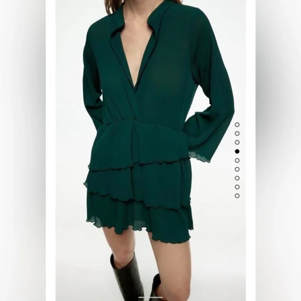 Zara pleated Ruffled Dress